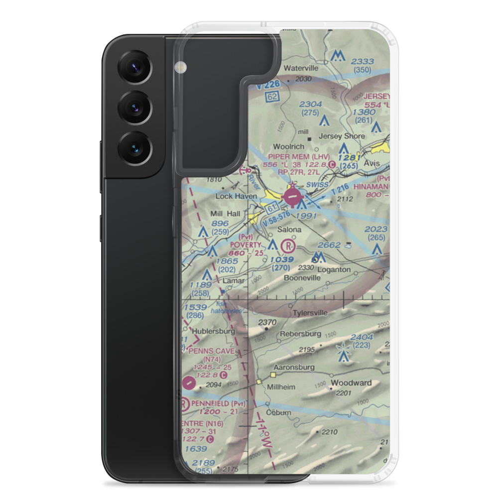 Poverty Airport (PS73) VFR Sectional Samsung Case Samsung Galaxy S22 Plus model shown