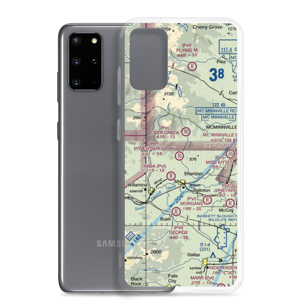 Poverty Hollow Airport (OG23) VFR Sectional Samsung Case Samsung Galaxy S20 Plus model shown