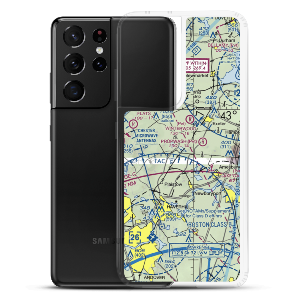 Pow-Wow Seaplane Base (NH64) VFR Sectional Samsung Case Samsung Galaxy S21 Ultra model shown
