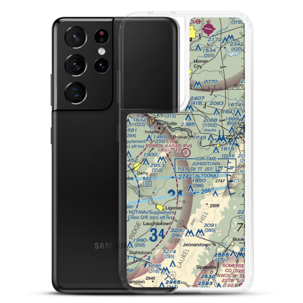 Powell Kaiser Airport (01PA) VFR Sectional Samsung Case Samsung Galaxy S21 Ultra model shown