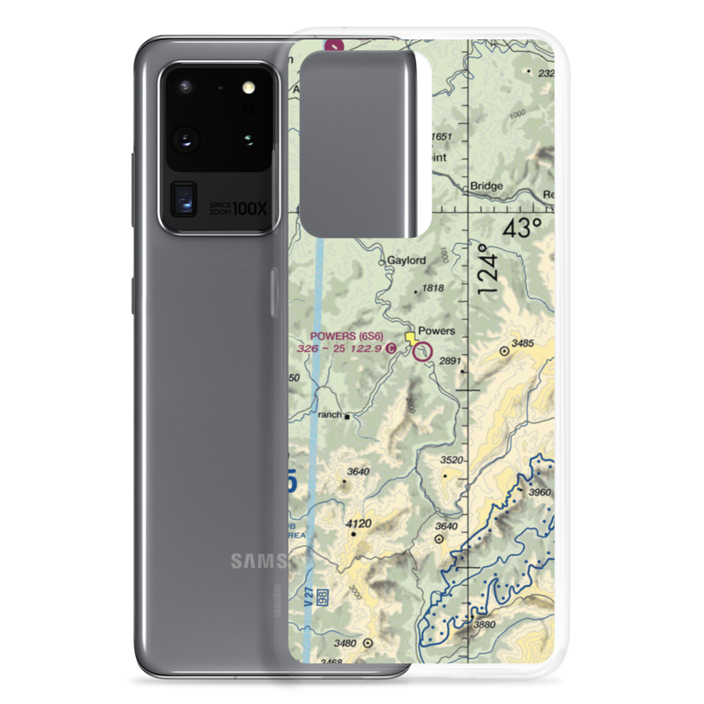 Powers Airport (6S6) VFR Sectional Samsung Case Samsung Galaxy S20 Ultra model shown