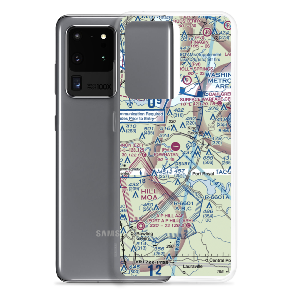 Powhatan Airport (VA57) VFR Sectional Samsung Case Samsung Galaxy S20 Ultra model shown
