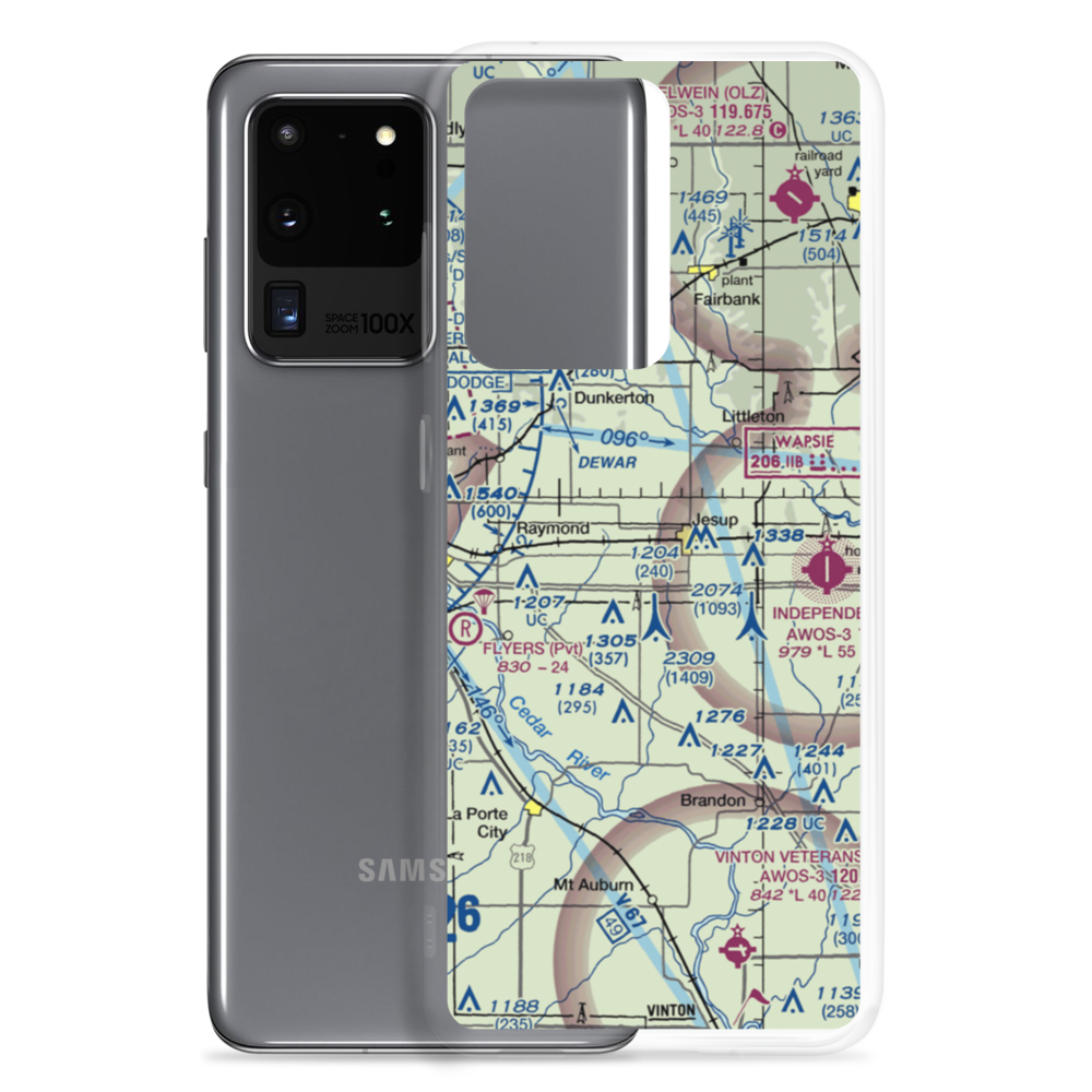 Poyner Airport (IA18) VFR Sectional Samsung Case Samsung Galaxy S20 Ultra model shown