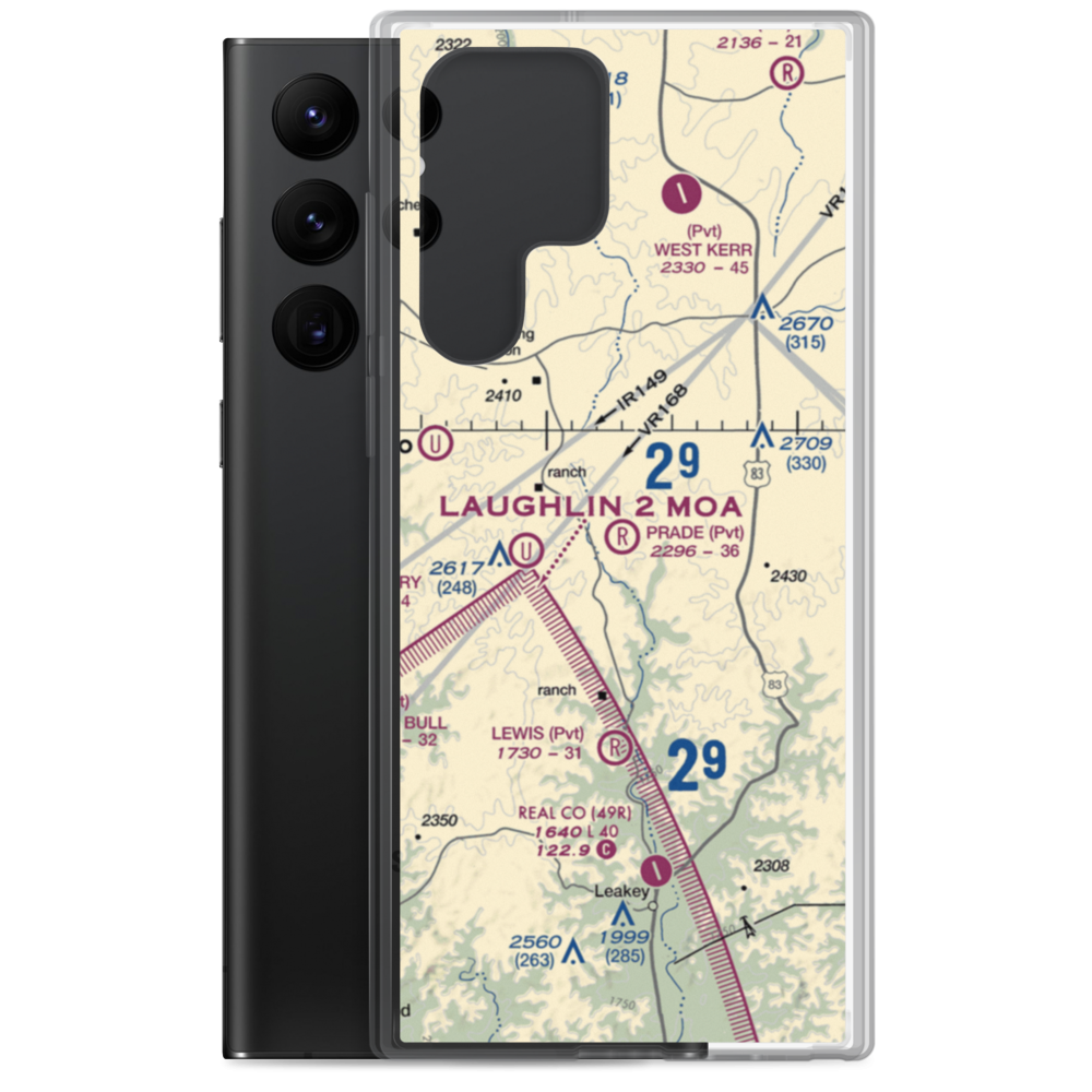 Prade Ranch Airport (57TE) VFR Sectional Samsung Case Samsung Galaxy S22 Ultra model shown
