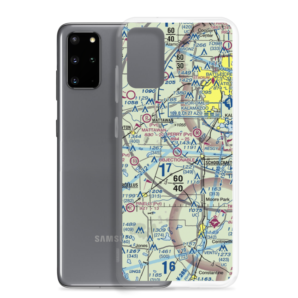 Prairie Ronde Airport (P97) VFR Sectional Samsung Case Samsung Galaxy S20 Plus model shown