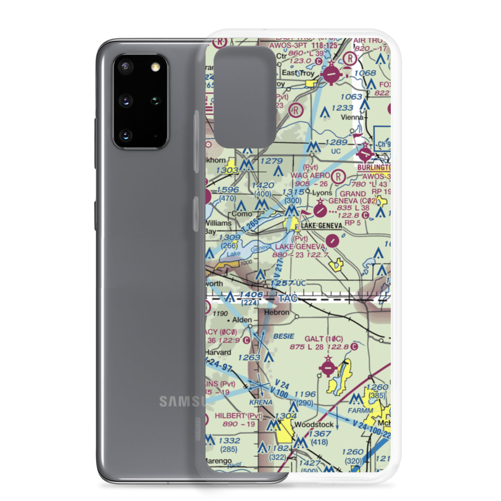 Prairie View Farm Airport (24WN) VFR Sectional Samsung Case Samsung Galaxy S20 Plus model shown