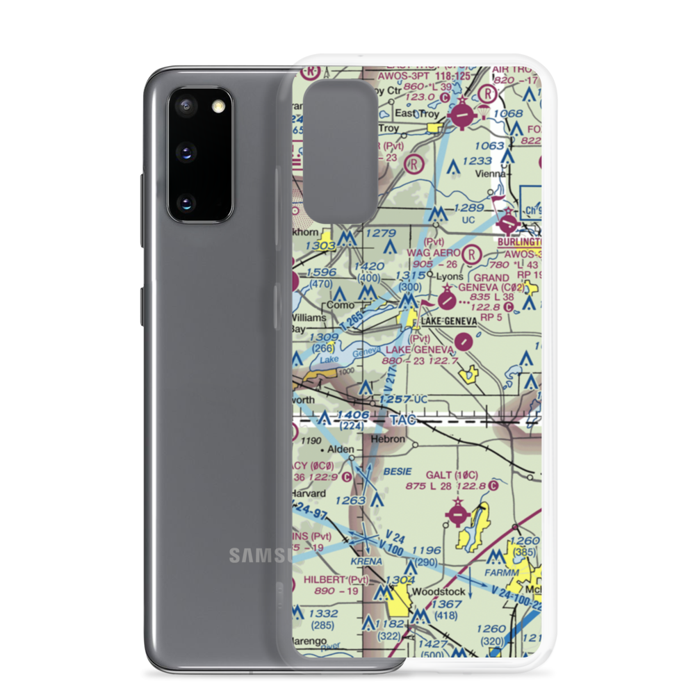 Prairie View Farm Airport (24WN) VFR Sectional Samsung Case Samsung Galaxy S20 model shown