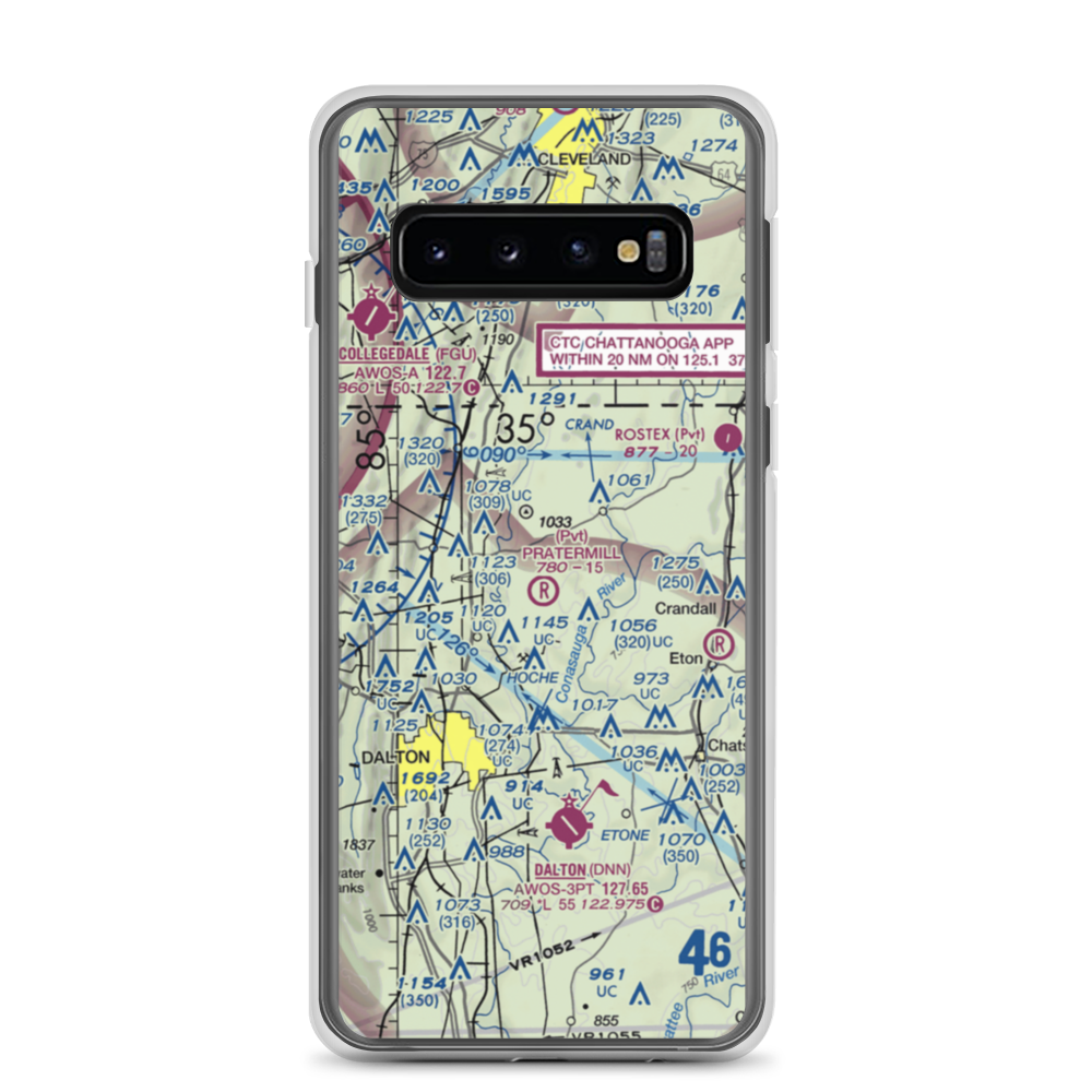 Pratermill Flight Park Airport (GA72) VFR Sectional Samsung Case Samsung Galaxy S10 model shown
