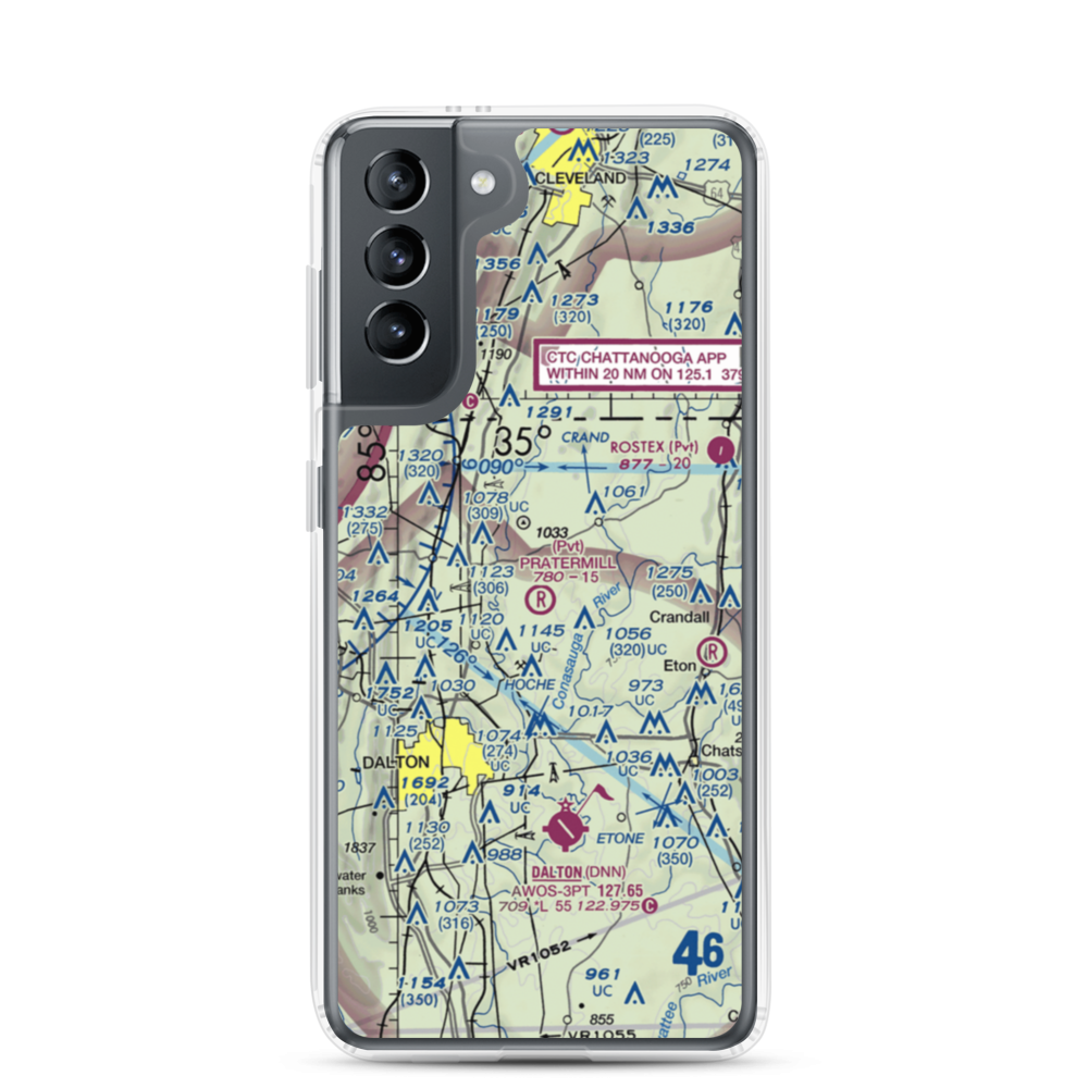 Pratermill Flight Park Airport (GA72) VFR Sectional Samsung Case Samsung Galaxy S21 model shown
