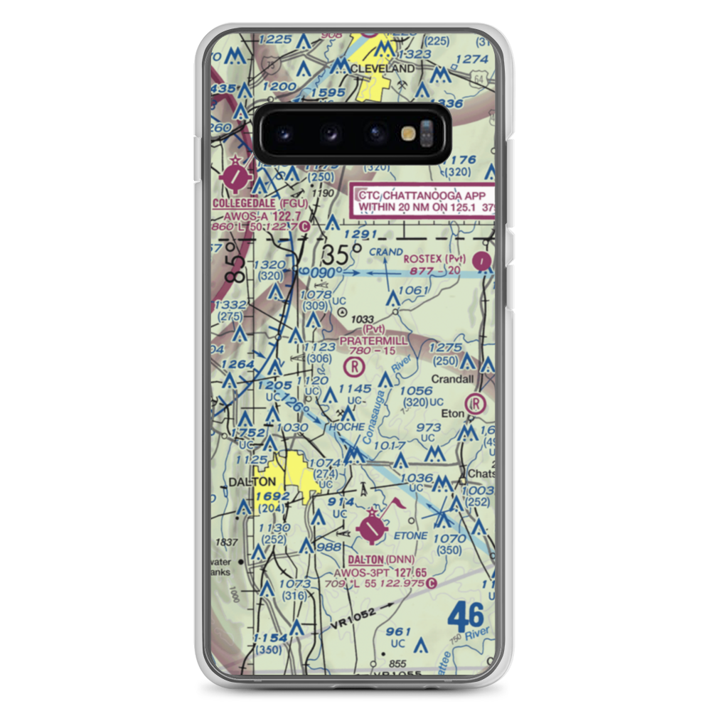 Pratermill Flight Park Airport (GA72) VFR Sectional Samsung Case Samsung Galaxy S10+ model shown