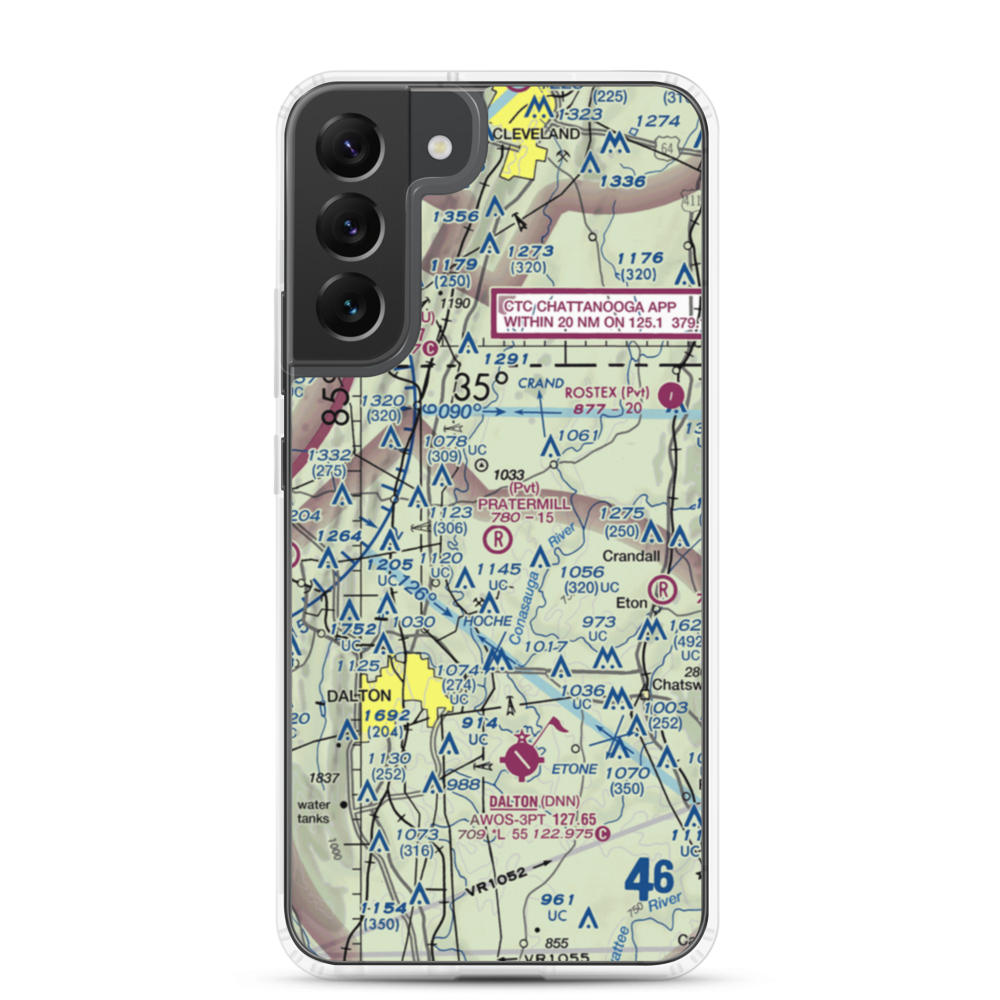 Pratermill Flight Park Airport (GA72) VFR Sectional Samsung Case Samsung Galaxy S22 Plus model shown