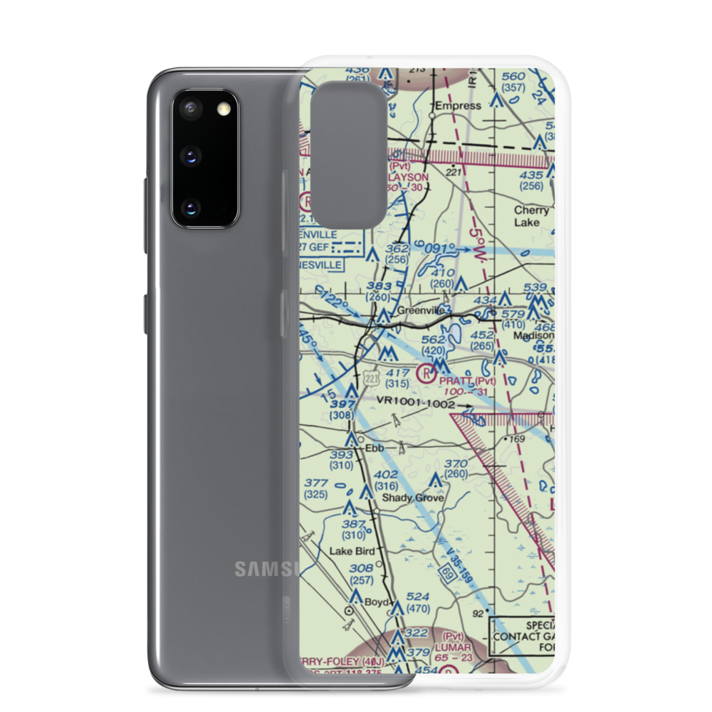 Pratt Airport (20FD) VFR Sectional Samsung Case Samsung Galaxy S20 model shown