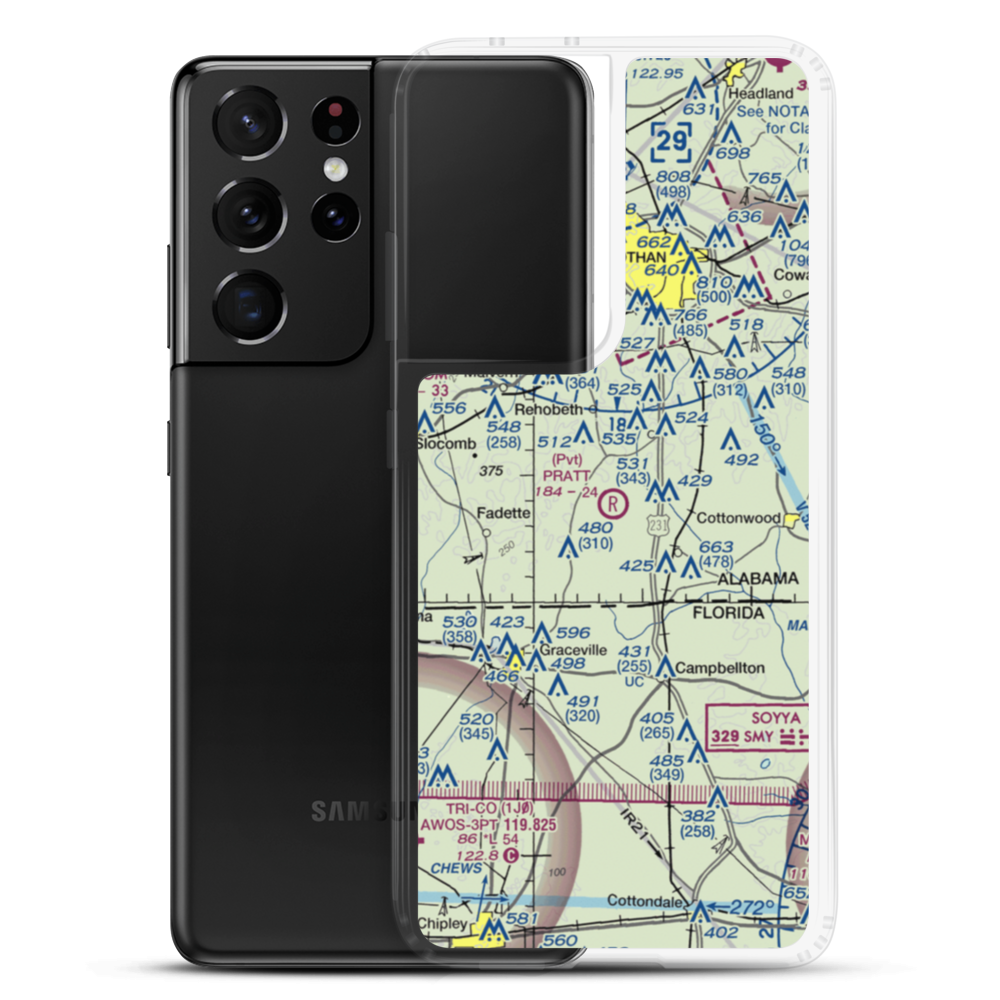 Pratt Landing Airport (7AL7) VFR Sectional Samsung Case Samsung Galaxy S21 Ultra model shown