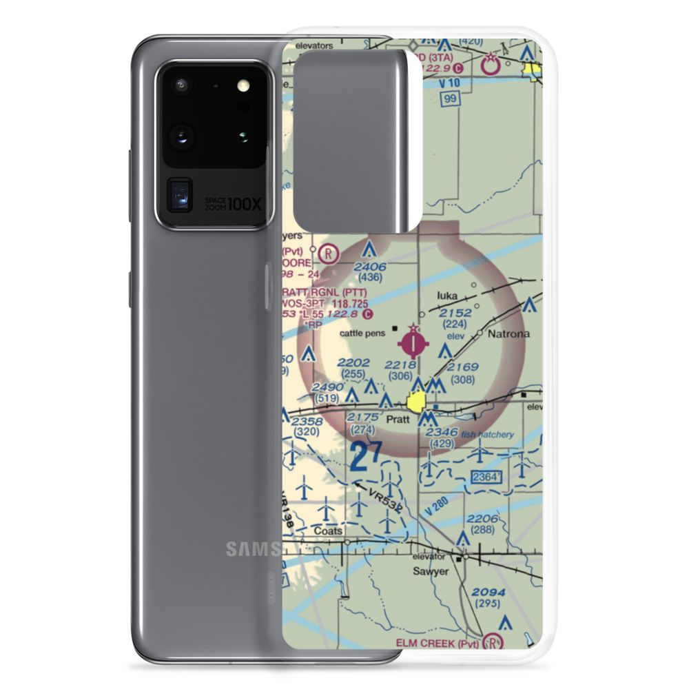 Pratt Regional Airport (PTT) VFR Sectional Samsung Case Samsung Galaxy S20 Ultra model shown