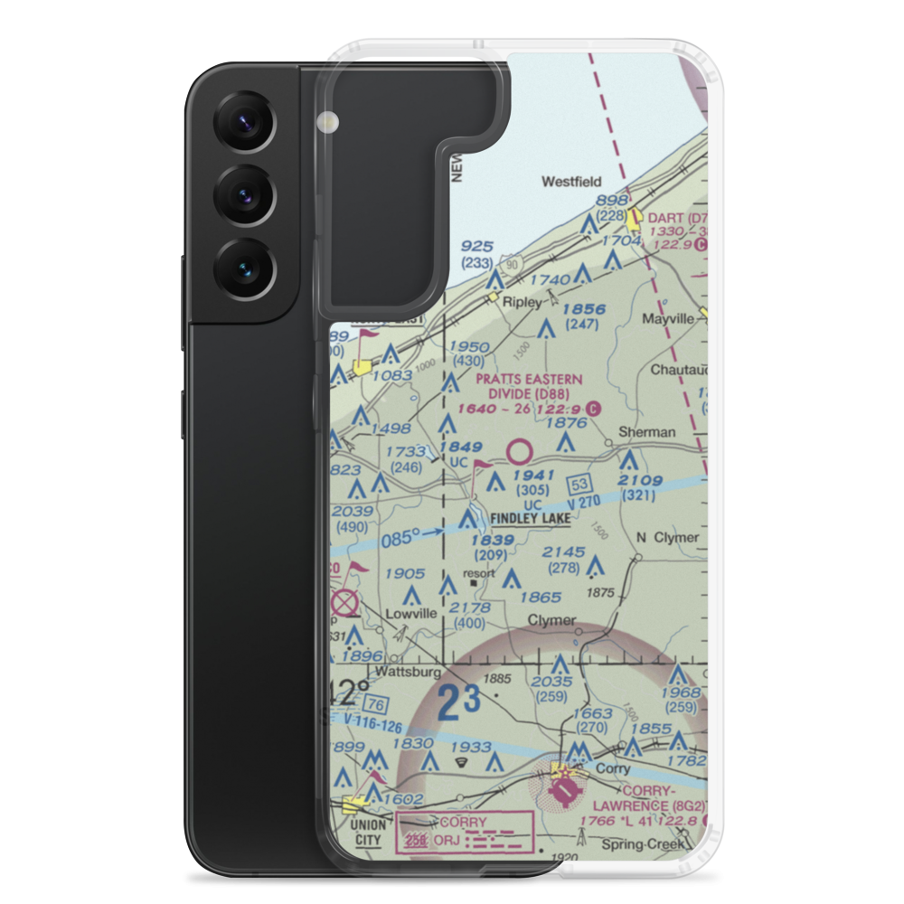 Pratt's Eastern Divide Airport (D88) VFR Sectional Samsung Case Samsung Galaxy S22 Plus model shown