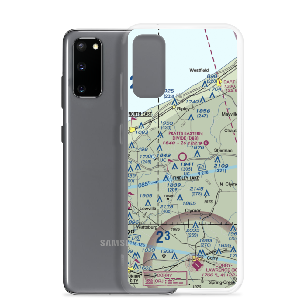 Pratt's Eastern Divide Airport (D88) VFR Sectional Samsung Case Samsung Galaxy S20 model shown