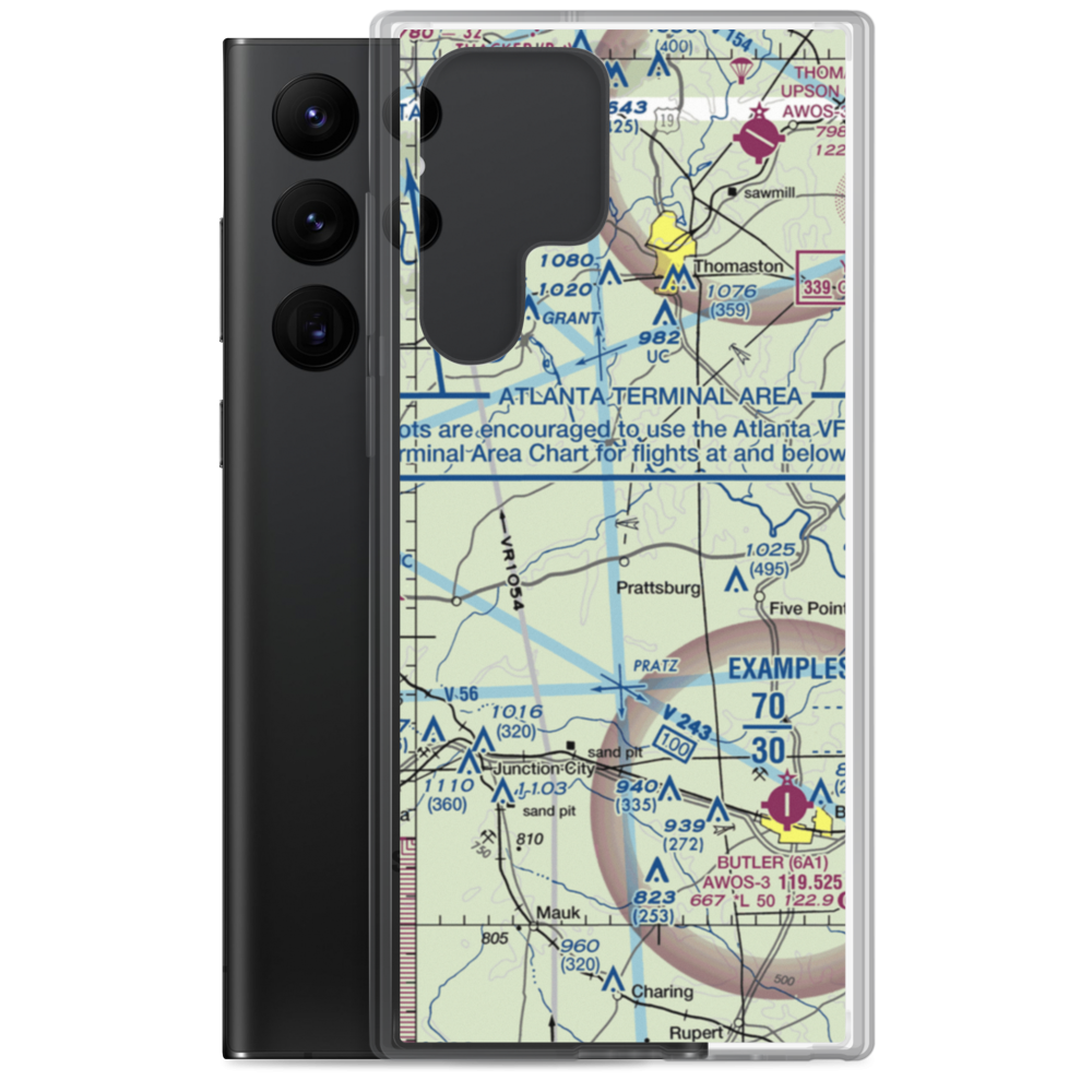 Prattsburg Airport (3GA1) VFR Sectional Samsung Case Samsung Galaxy S22 Ultra model shown