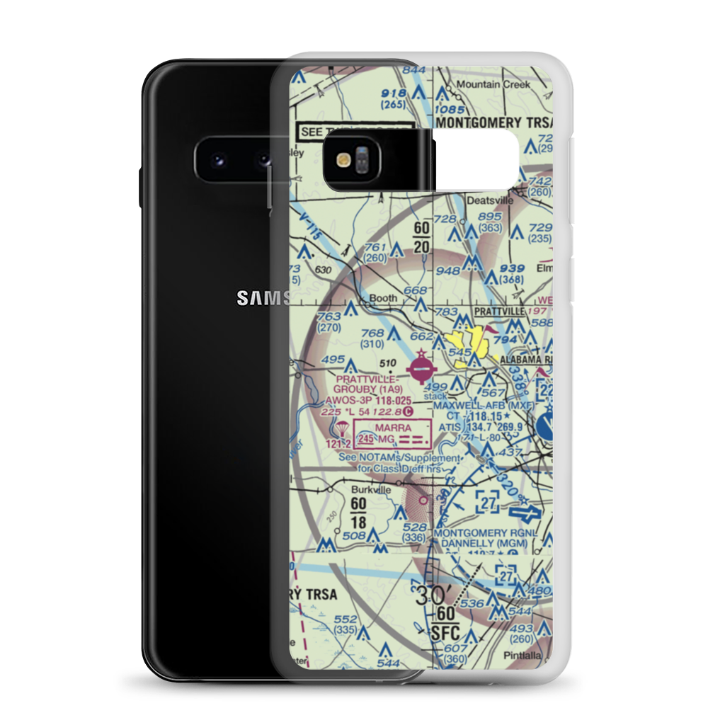 Prattville - Grouby Field (1A9) VFR Sectional Samsung Case Samsung Galaxy S10 model shown