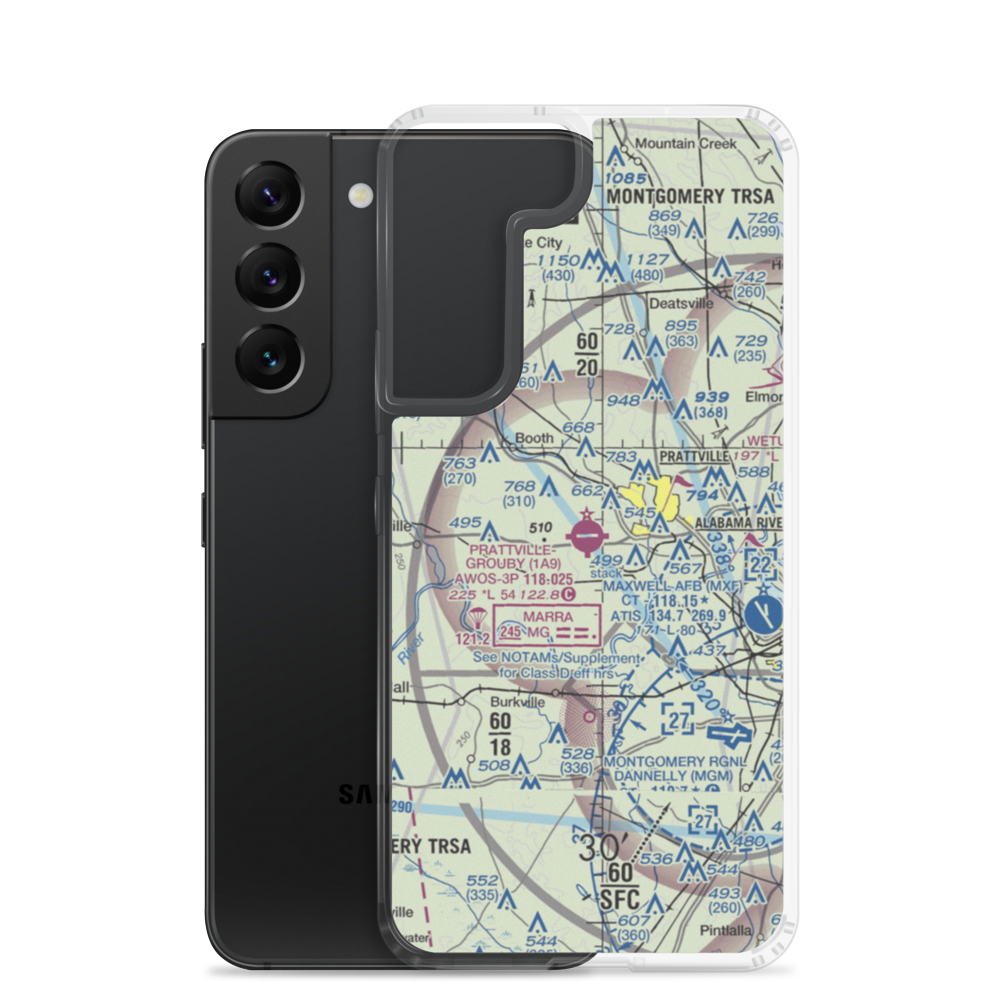 Prattville - Grouby Field (1A9) VFR Sectional Samsung Case Samsung Galaxy S22 model shown