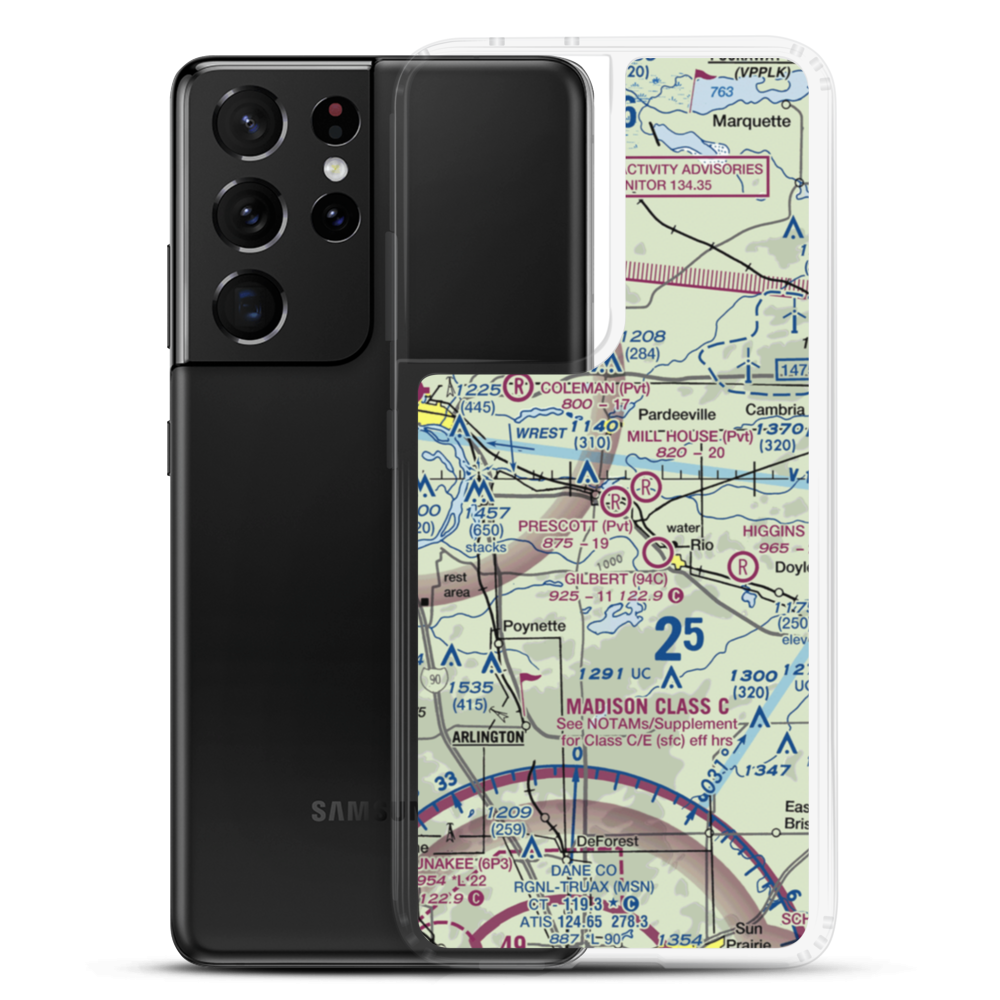 Prescott Field (WS32) VFR Sectional Samsung Case Samsung Galaxy S21 Ultra model shown