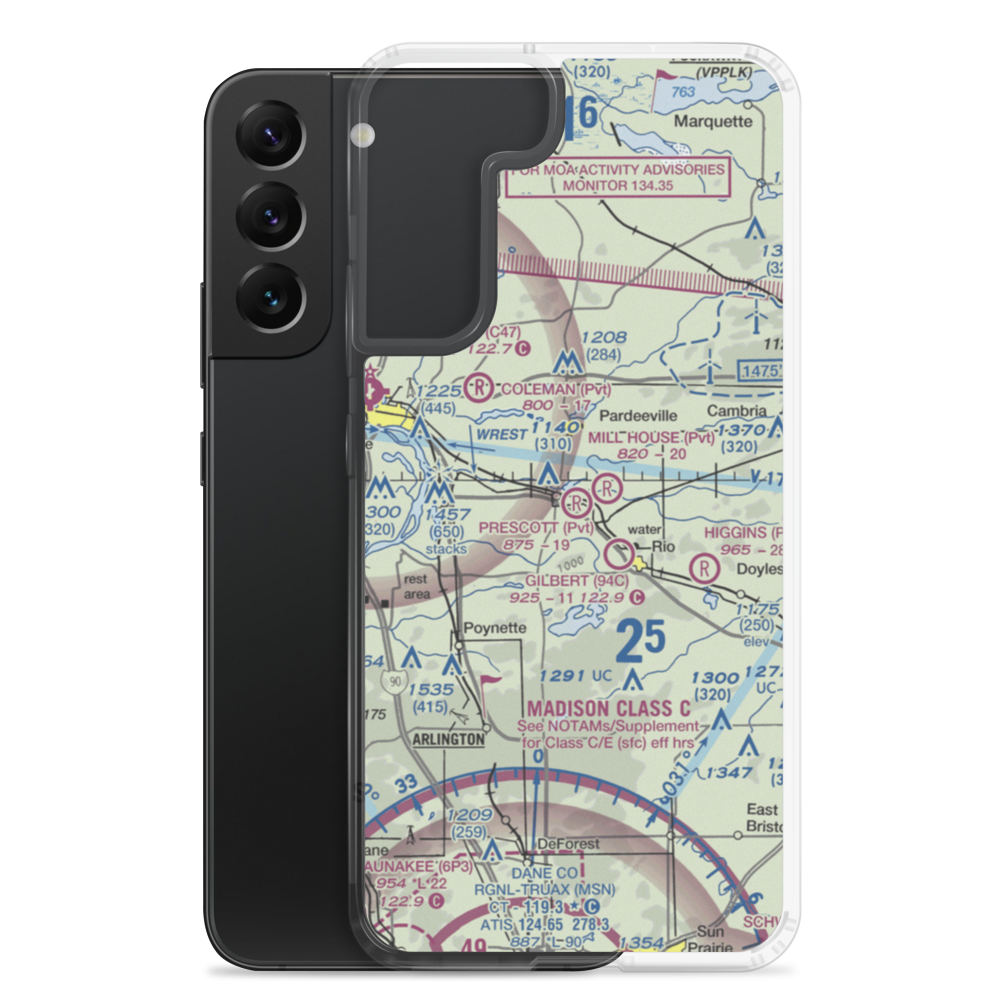Prescott Field (WS32) VFR Sectional Samsung Case Samsung Galaxy S22 Plus model shown