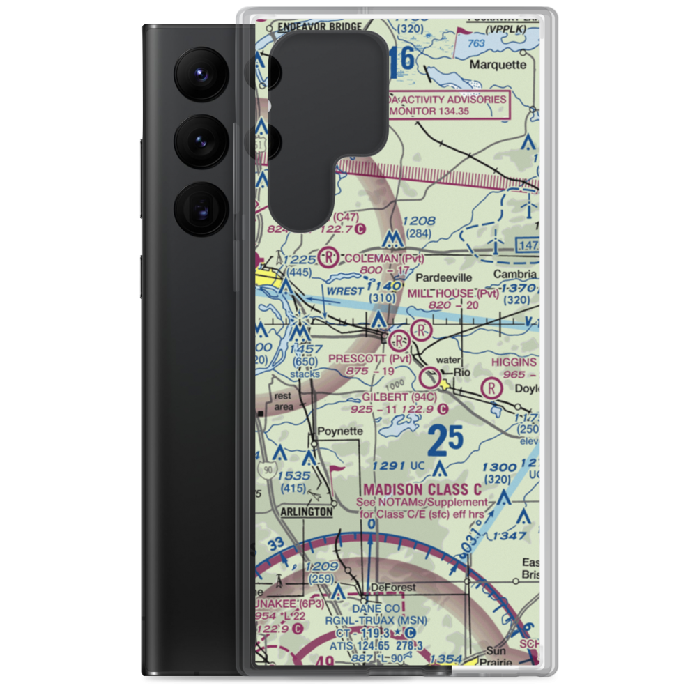 Prescott Field (WS32) VFR Sectional Samsung Case Samsung Galaxy S22 Ultra model shown