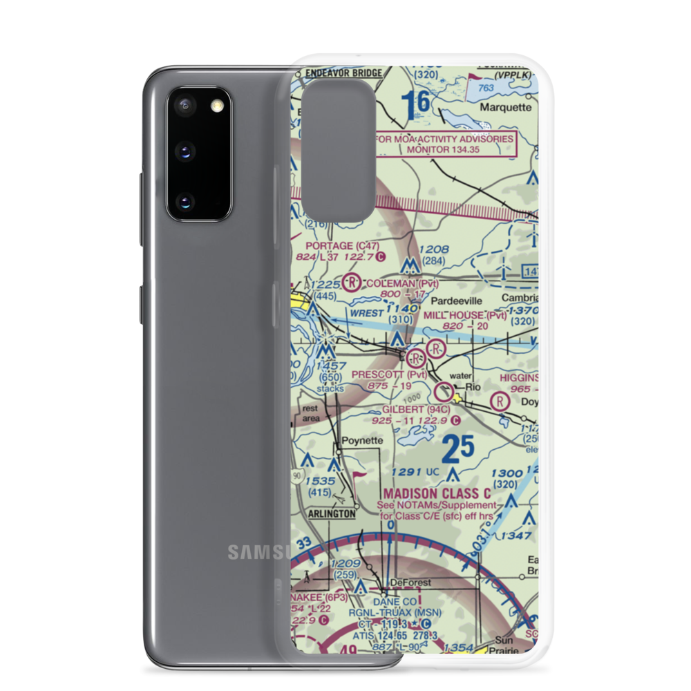 Prescott Field (WS32) VFR Sectional Samsung Case Samsung Galaxy S20 model shown