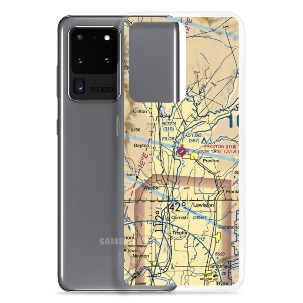 Preston Airport (U10) VFR Sectional Samsung Case Samsung Galaxy S20 Ultra model shown
