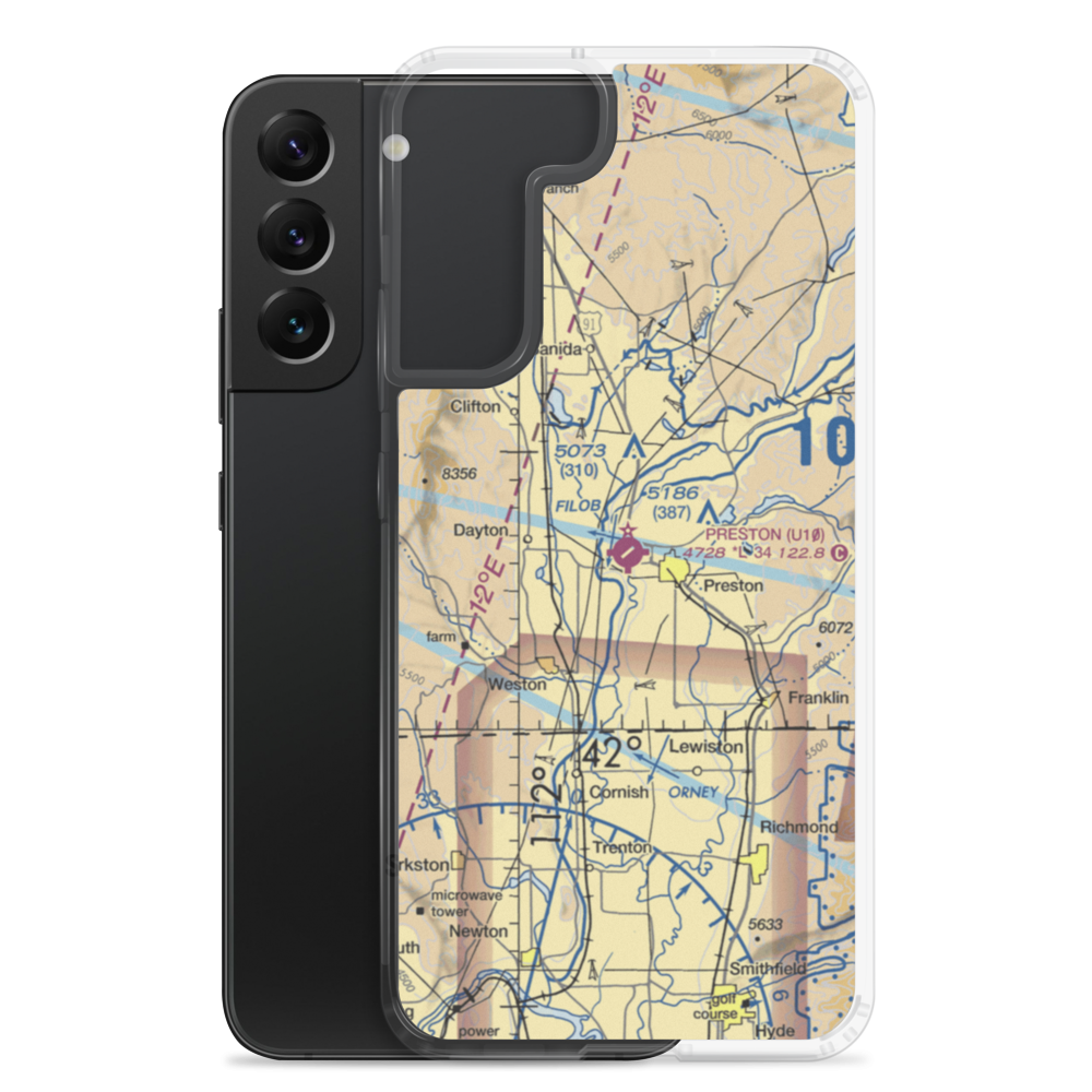 Preston Airport (U10) VFR Sectional Samsung Case Samsung Galaxy S22 Plus model shown