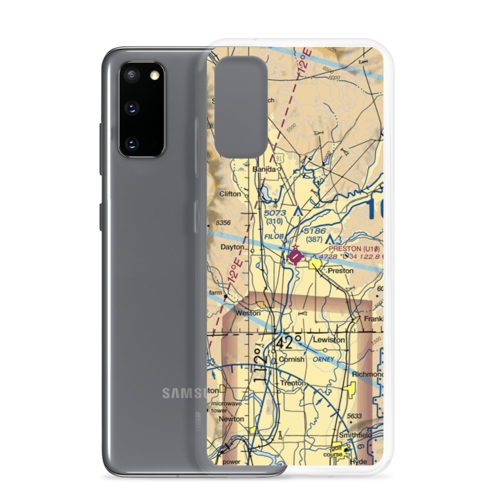 Preston Airport (U10) VFR Sectional Samsung Case Samsung Galaxy S20 model shown