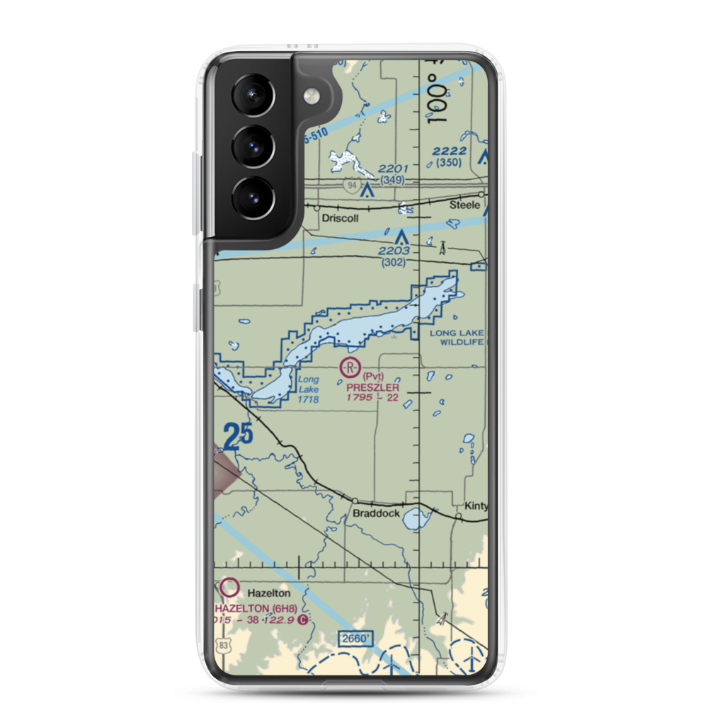 Preszler Airstrip (1NA8) VFR Sectional Samsung Case Samsung Galaxy S21 Plus model shown
