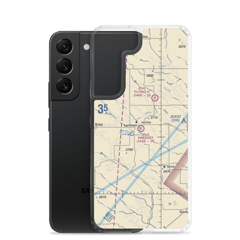 Prevost Airport (20MT) VFR Sectional Samsung Case Samsung Galaxy S22 model shown