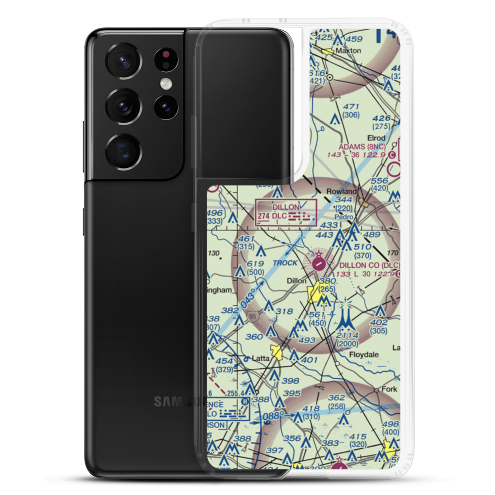Price Airport (SC89) VFR Sectional Samsung Case Samsung Galaxy S21 Ultra model shown
