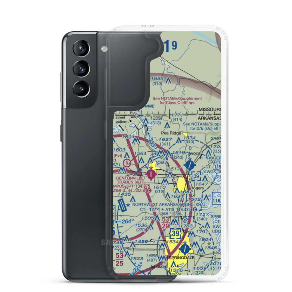 Price Coffee Airfield (58AR) VFR Sectional Samsung Case Samsung Galaxy S21 model shown