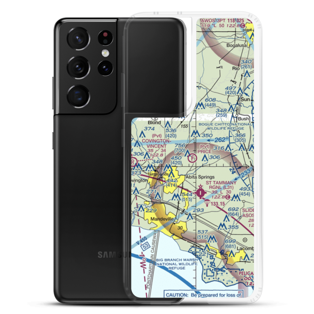 Price Ultralightport (LA07) VFR Sectional Samsung Case Samsung Galaxy S21 Ultra model shown