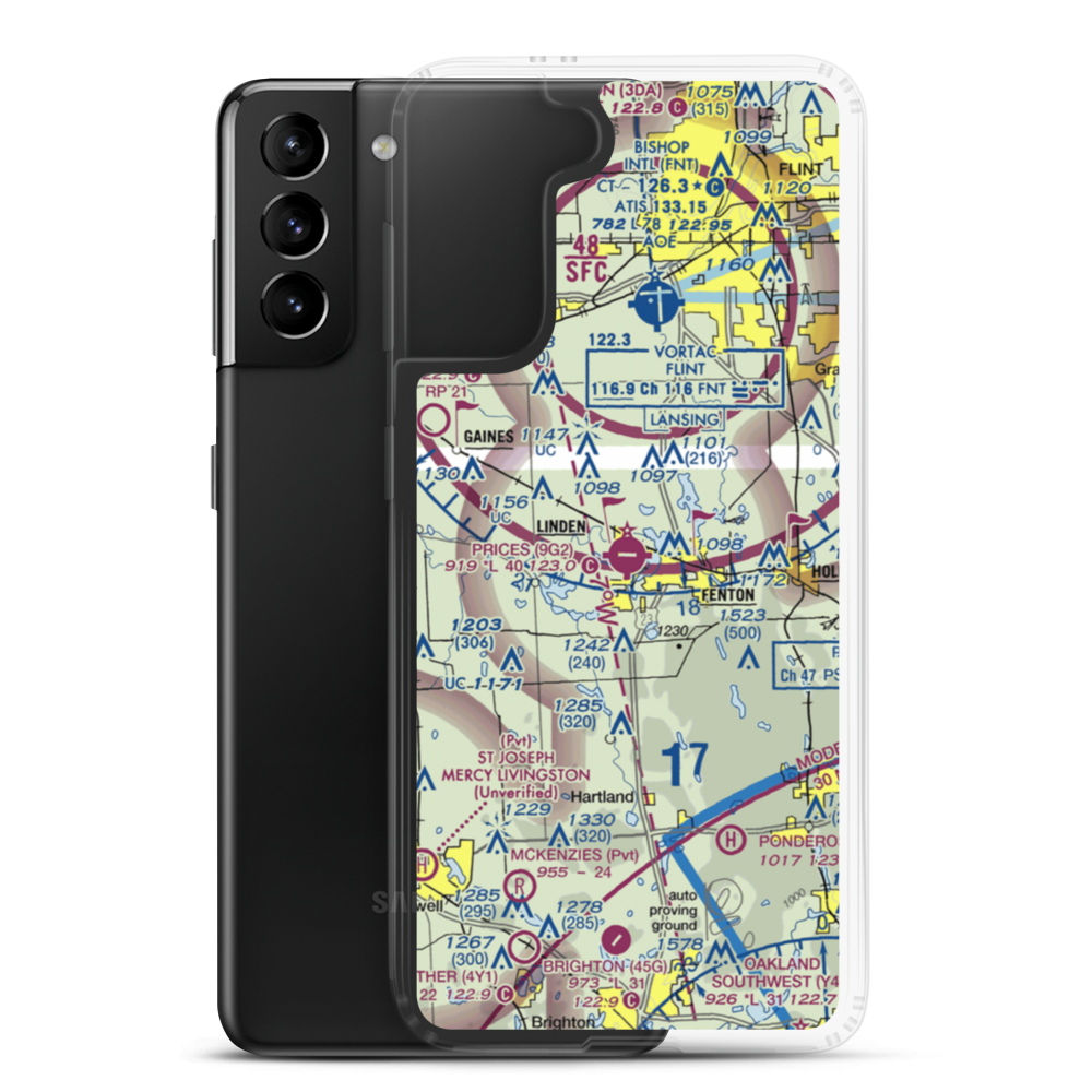 Prices Airport (9G2) VFR Sectional Samsung Case Samsung Galaxy S21 Plus model shown