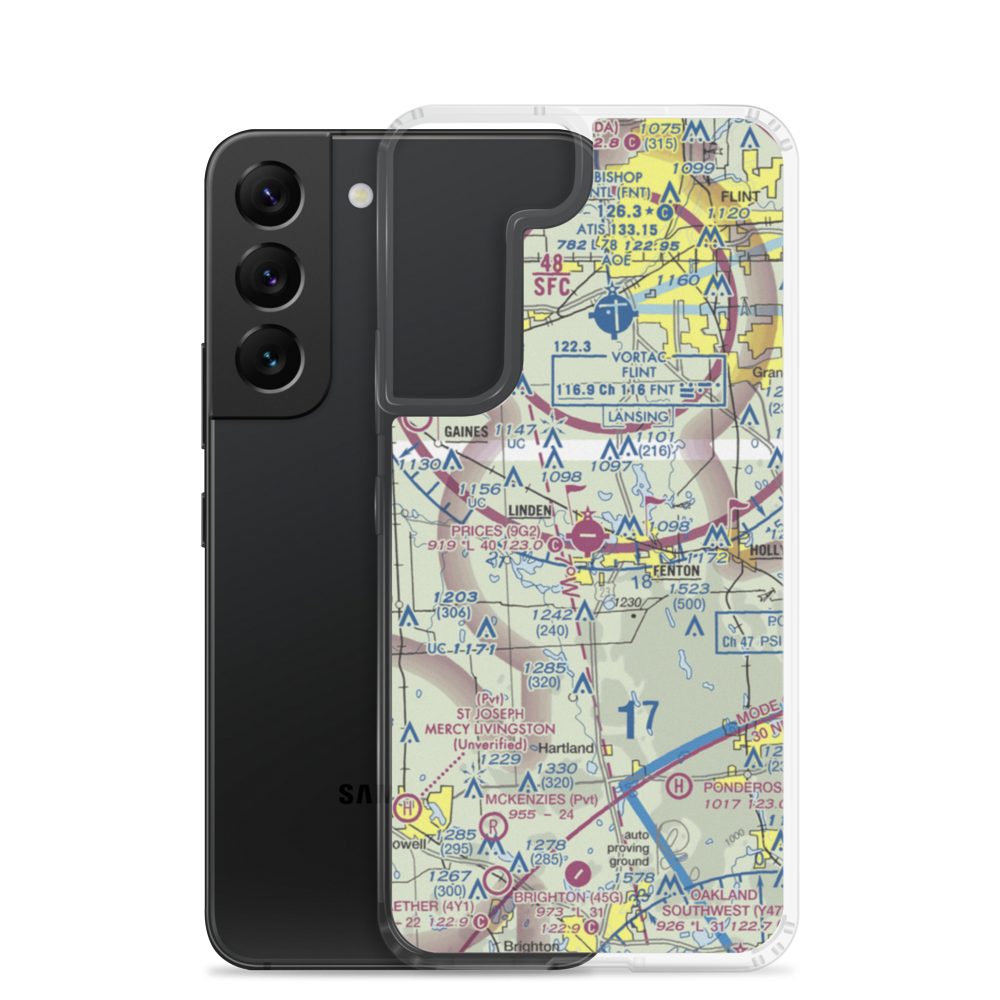Prices Airport (9G2) VFR Sectional Samsung Case Samsung Galaxy S22 model shown