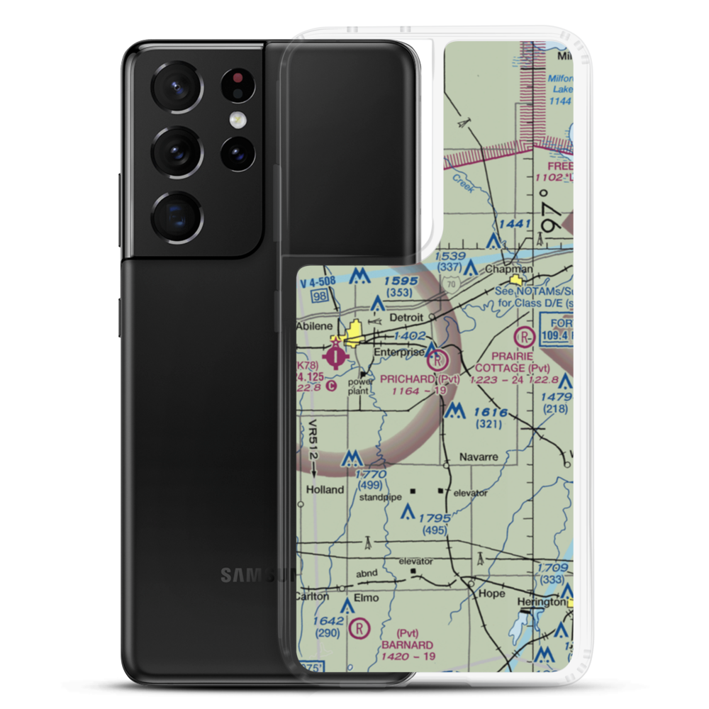 Prichard Airstrip (1KS4) VFR Sectional Samsung Case Samsung Galaxy S21 Ultra model shown