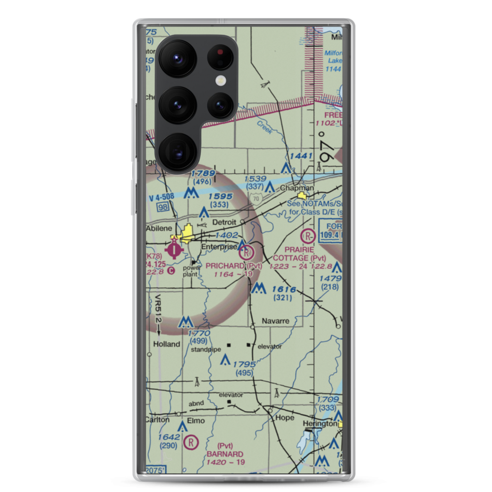 Prichard Airstrip (1KS4) VFR Sectional Samsung Case Samsung Galaxy S22 Ultra model shown