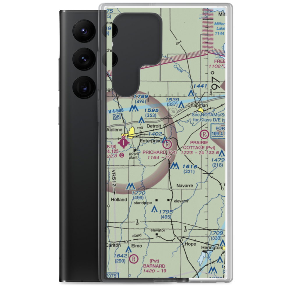 Prichard Airstrip (1KS4) VFR Sectional Samsung Case Samsung Galaxy S22 Ultra model shown