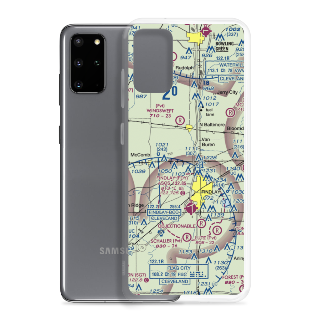 Priebe Airport (7D5) VFR Sectional Samsung Case Samsung Galaxy S20 Plus model shown