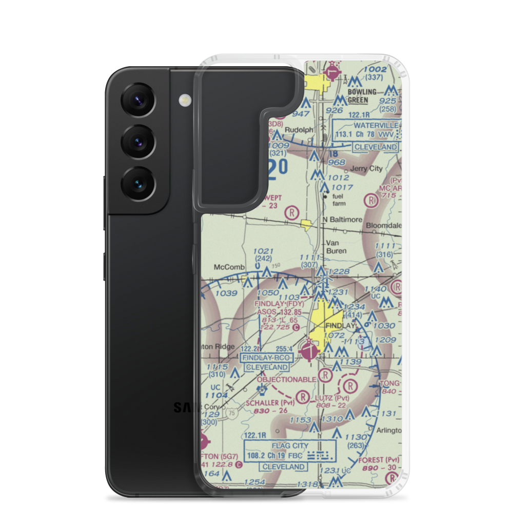 Priebe Airport (7D5) VFR Sectional Samsung Case Samsung Galaxy S22 model shown