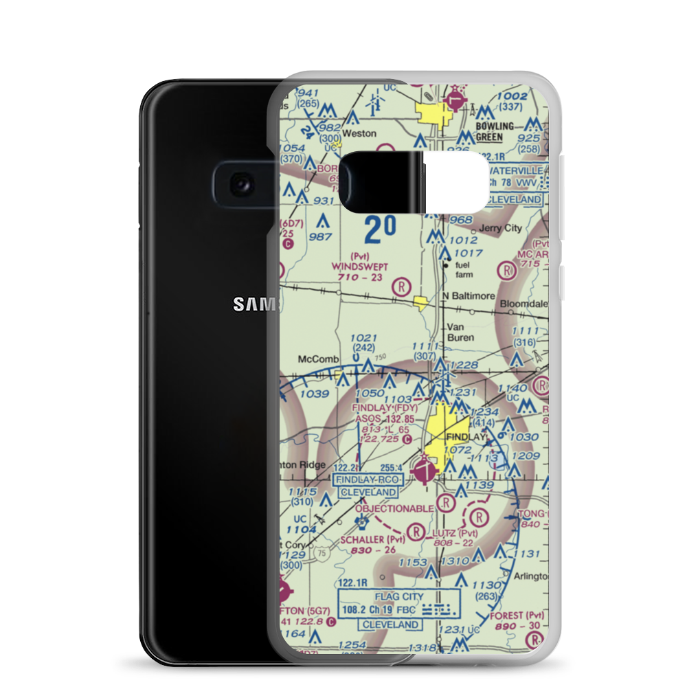 Priebe Airport (7D5) VFR Sectional Samsung Case Samsung Galaxy S10e model shown