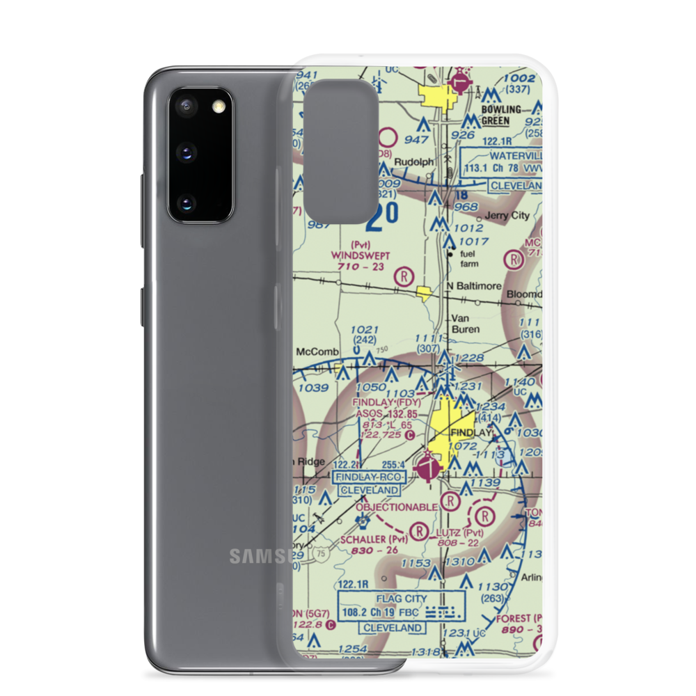 Priebe Airport (7D5) VFR Sectional Samsung Case Samsung Galaxy S20 model shown