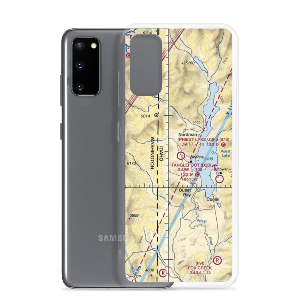 Priest Lake Usfs Airport (67S) VFR Sectional Samsung Case Samsung Galaxy S20 model shown