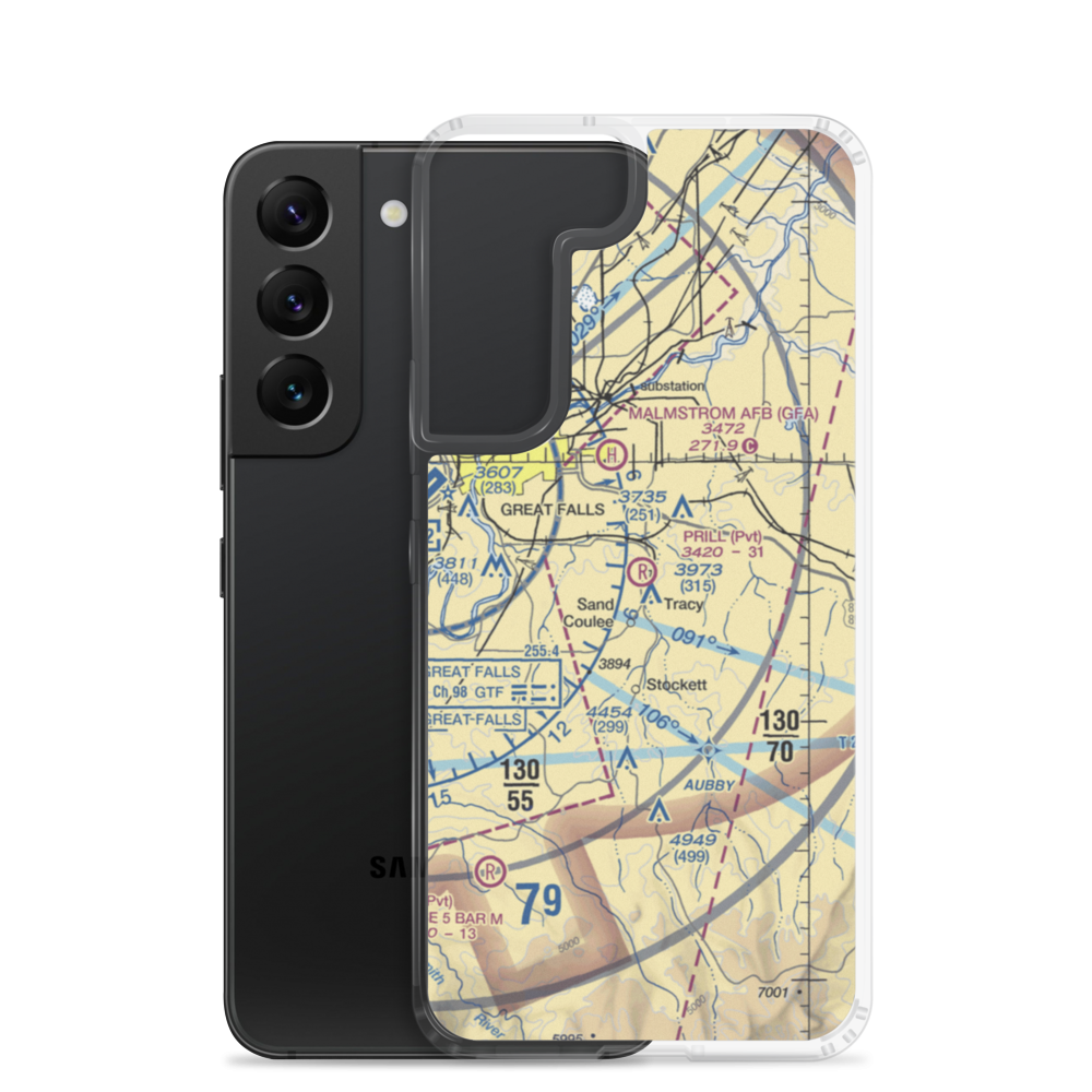 Prill Field (1MT7) VFR Sectional Samsung Case Samsung Galaxy S22 model shown