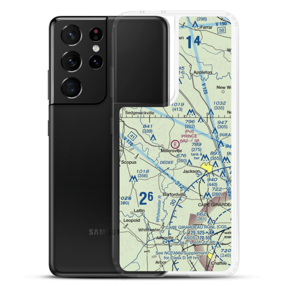 Prince STOLport (0MU8) VFR Sectional Samsung Case Samsung Galaxy S21 Ultra model shown