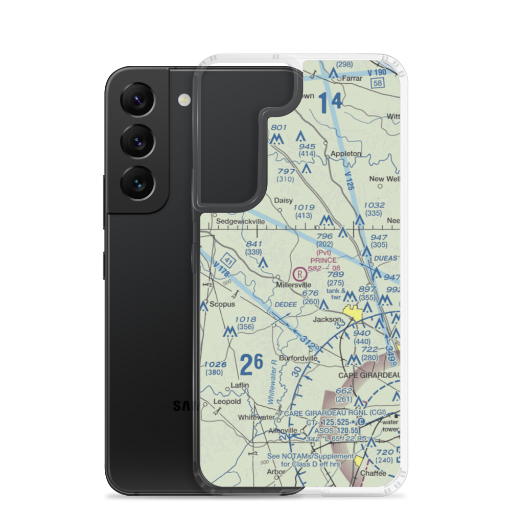 Prince STOLport (0MU8) VFR Sectional Samsung Case Samsung Galaxy S22 model shown