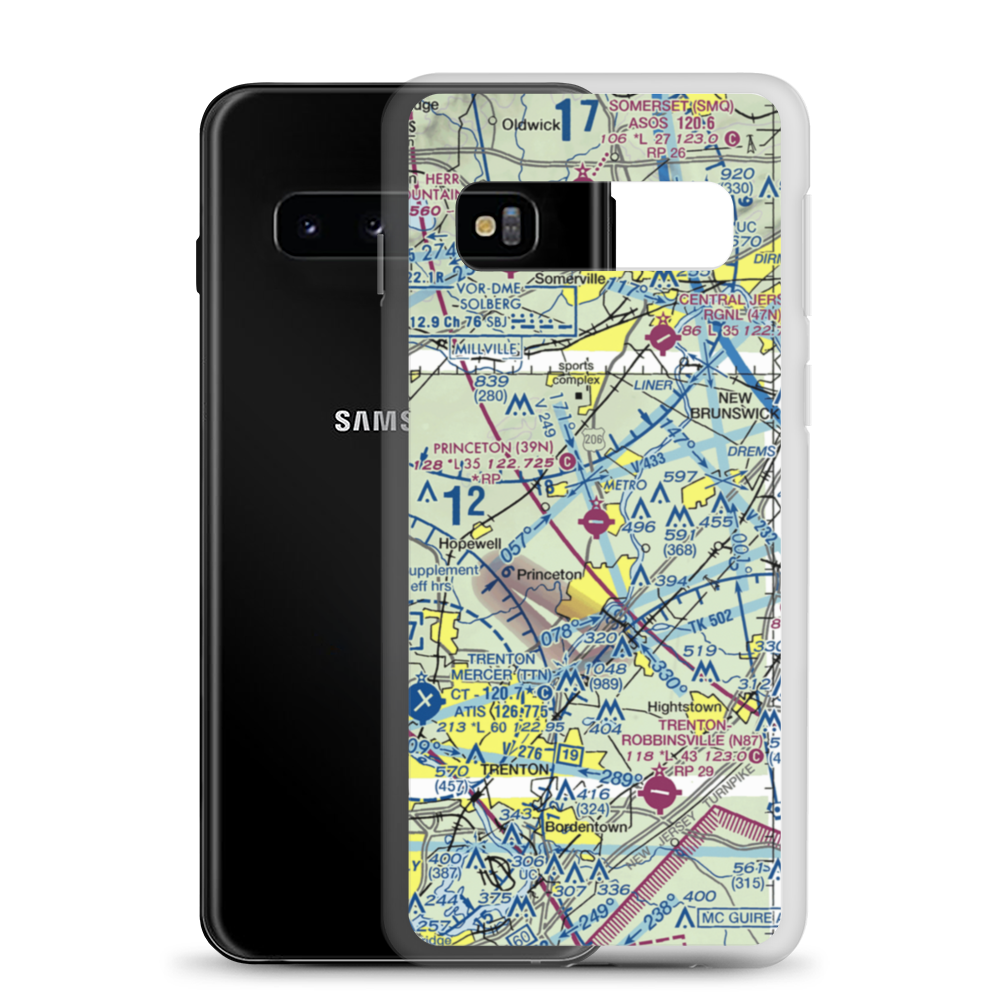 Princeton Airport (39N) VFR Sectional Samsung Case Samsung Galaxy S10 model shown