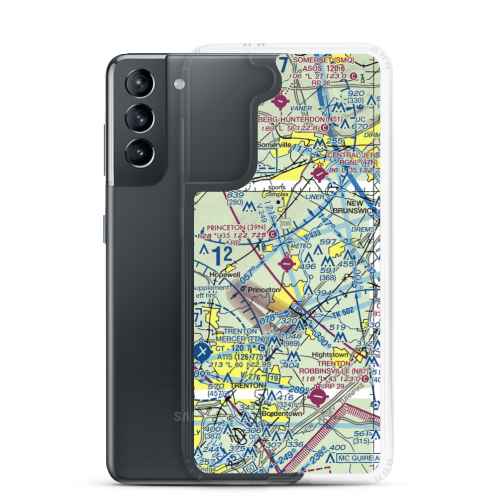 Princeton Airport (39N) VFR Sectional Samsung Case Samsung Galaxy S21 model shown